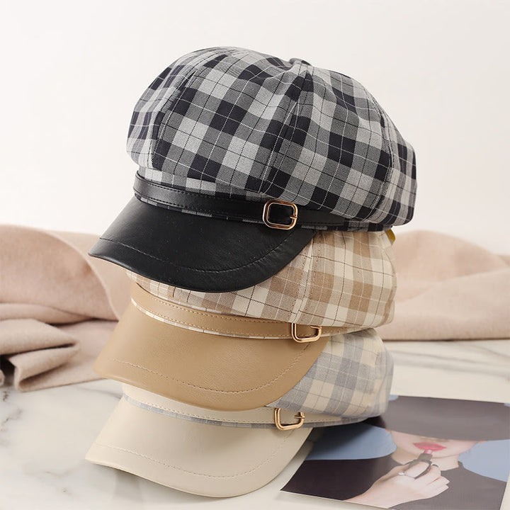 Béret rétro à boucle métallique pour femme - image 3