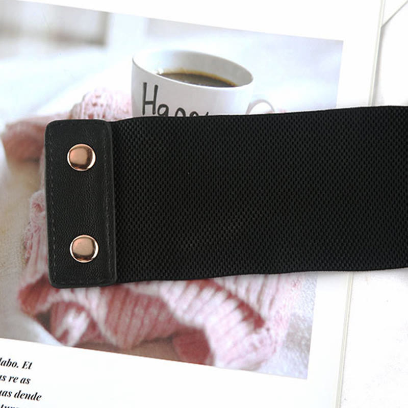 Ceinture corset à double boucle en métal sculpté pour femme - image 3