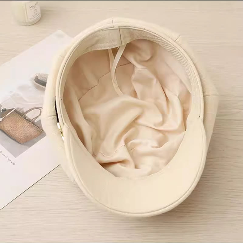 Béret tendance pour femme avec chaîne et boucle en métal - image 4