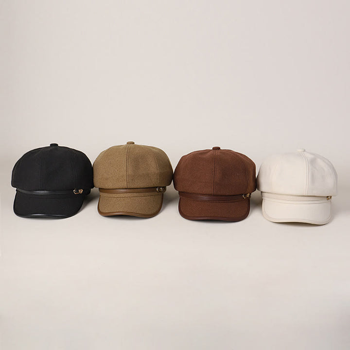 Béret tendance pour femme avec boucle de ceinture et bordure enveloppée - image 6