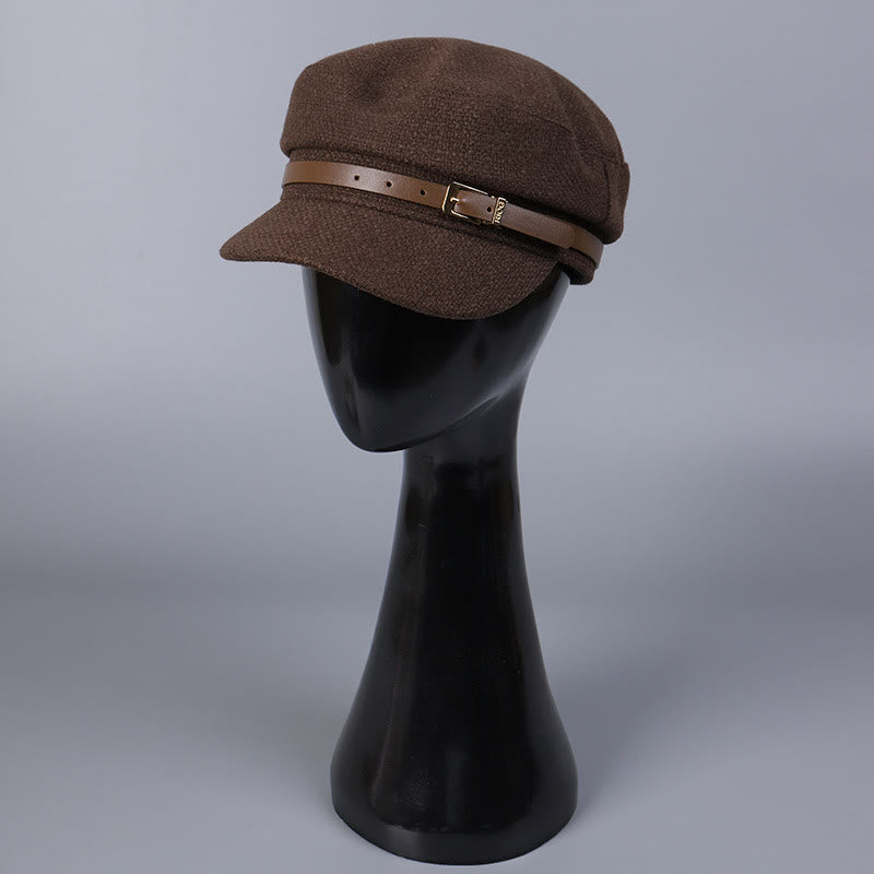 Béret d'hiver à boucle en métal pour femme - image 1