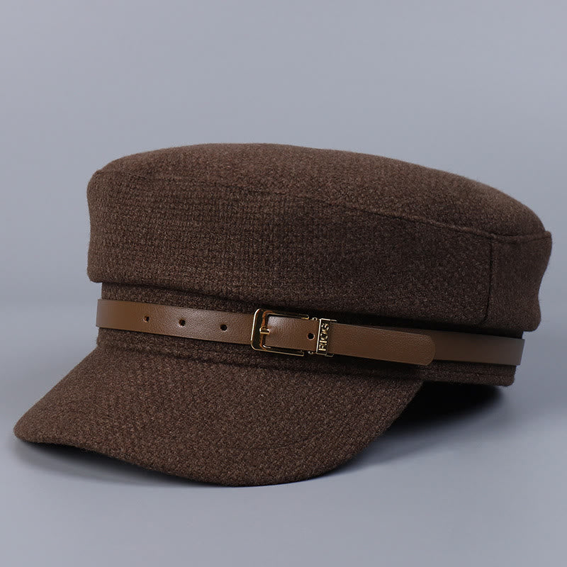 Béret d'hiver à boucle en métal pour femme - Café - M (22"-22 7/8") - image 0