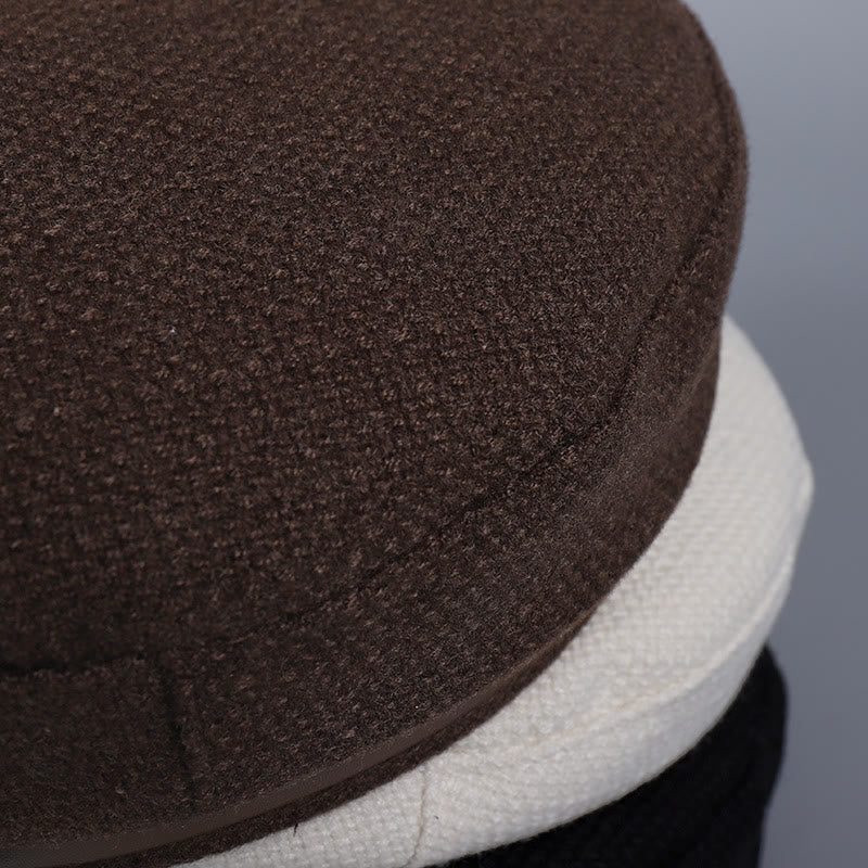 Béret d'hiver à boucle en métal pour femme - image 5
