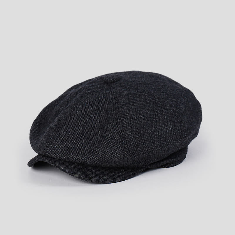 Béret unisexe rétro personnalisé pour l'hiver - Noir - M (22"-22 7/8") - image 2