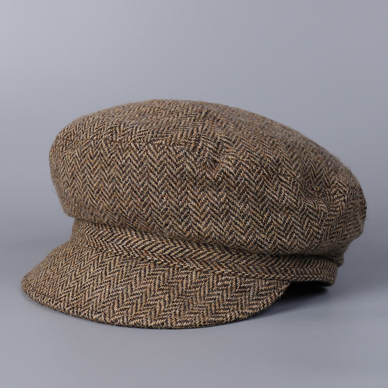 Béret classique britannique en laine pour femme - Brun - M (22"-22 7/8") - image 9