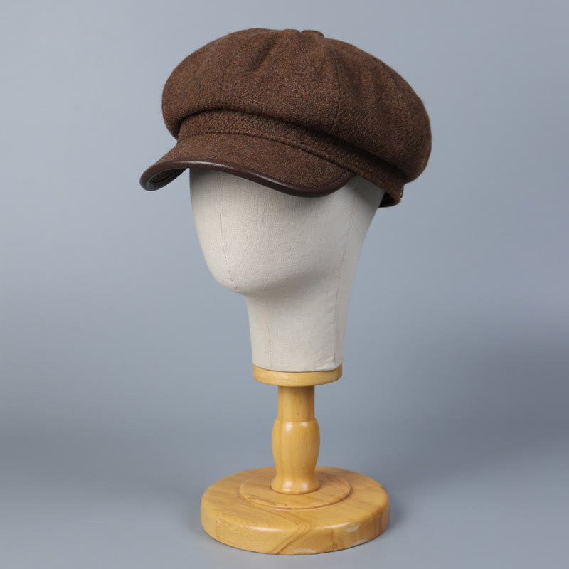 Béret d'hiver tendance et simple pour femme, avec bords couvrants - image 1