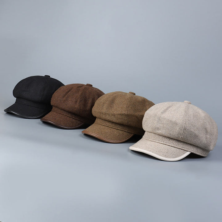 Béret d'hiver tendance et simple pour femme, avec bords couvrants - image 7