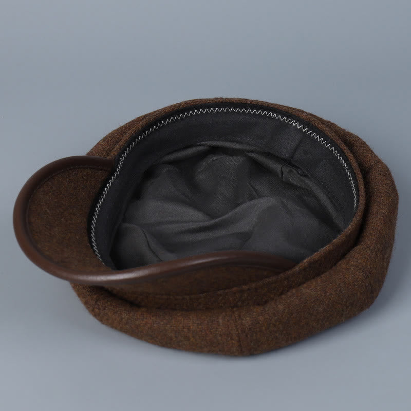 Béret d'hiver tendance et simple pour femme, avec bords couvrants - image 6
