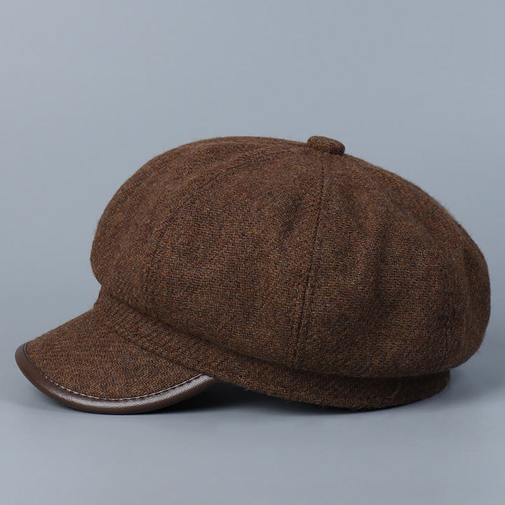 Béret d'hiver tendance et simple pour femme, avec bords couvrants - image 3