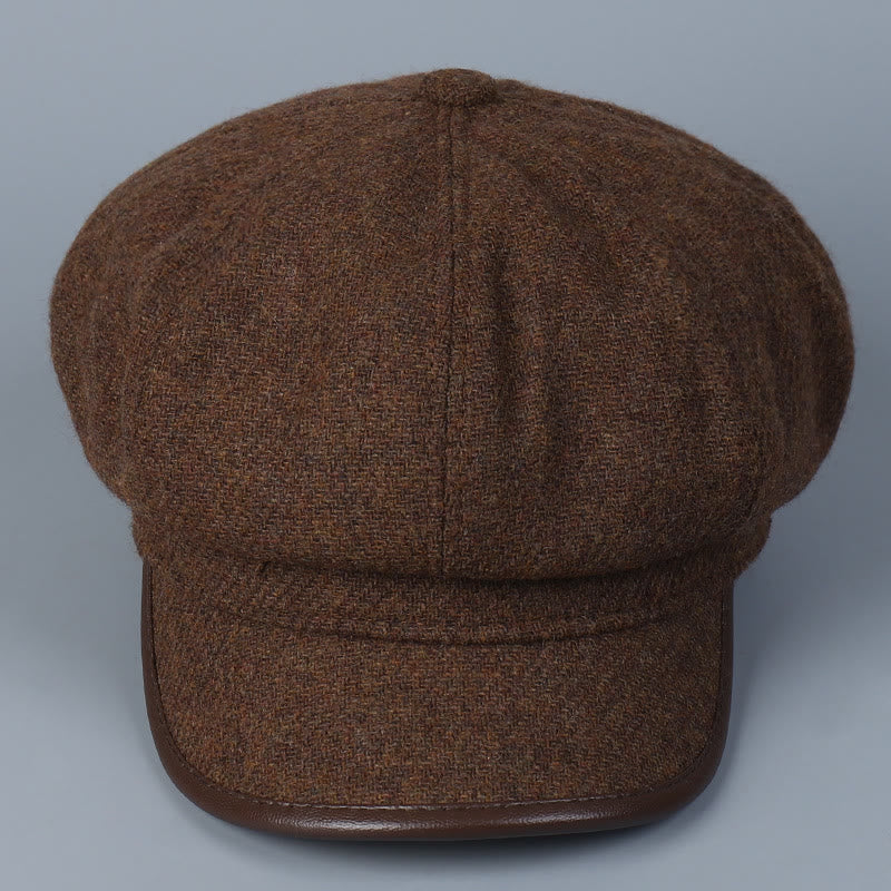 Béret d'hiver tendance et simple pour femme, avec bords couvrants - image 2