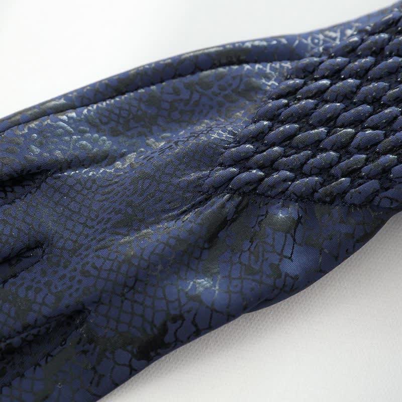 Gants en velours doux brillant à motif python pour femme - image 5