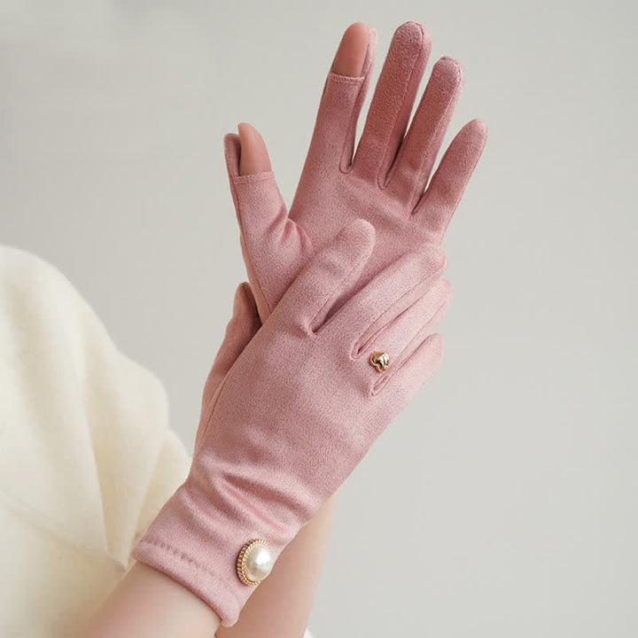 Gants élégants pour femmes en forme de cœur avec perles Fuax - image 8