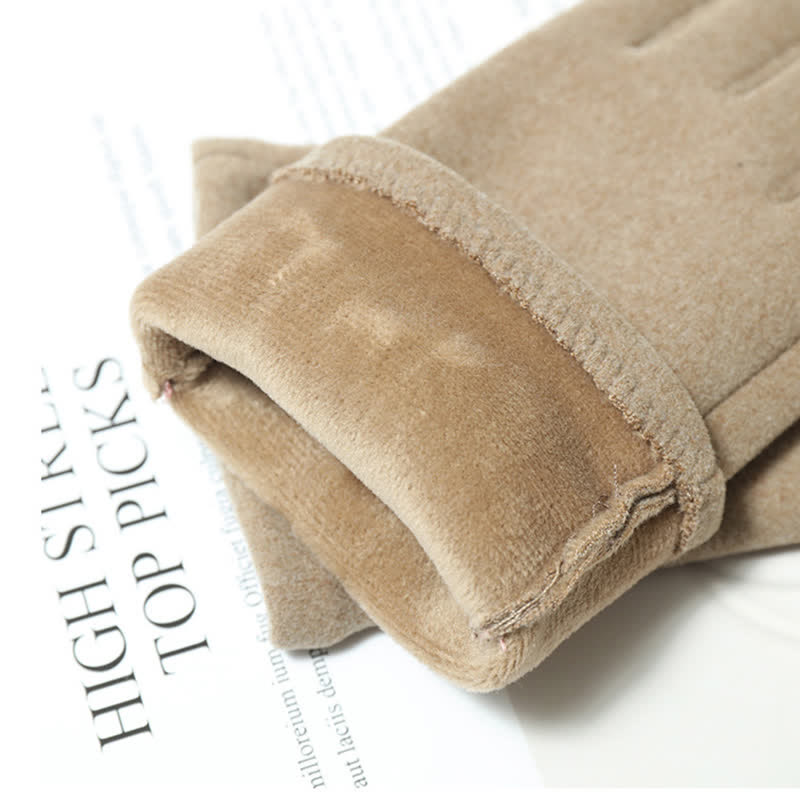 Gants pour femmes avec nœud mignon et couvre-doigts - image 3