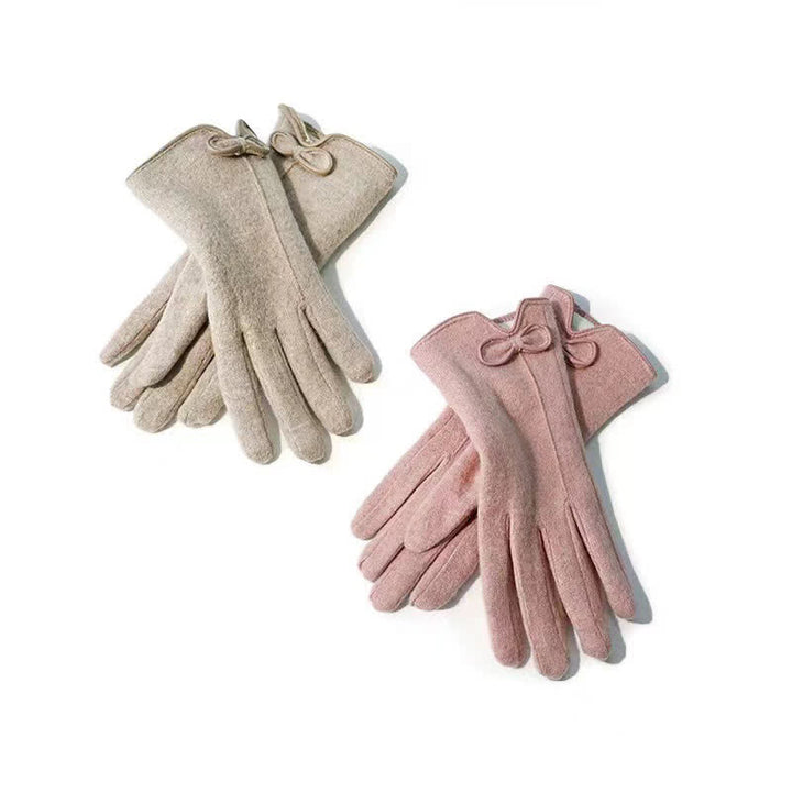 Gants pour femme avec motif cœur et nœud papillon - image 4