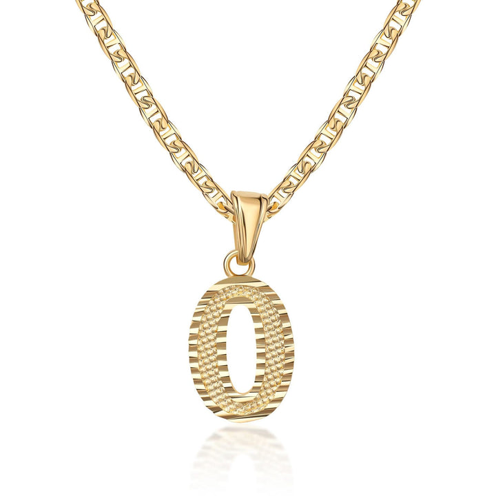 Collier pendentif lettre dorée simple et noble - O - image 16