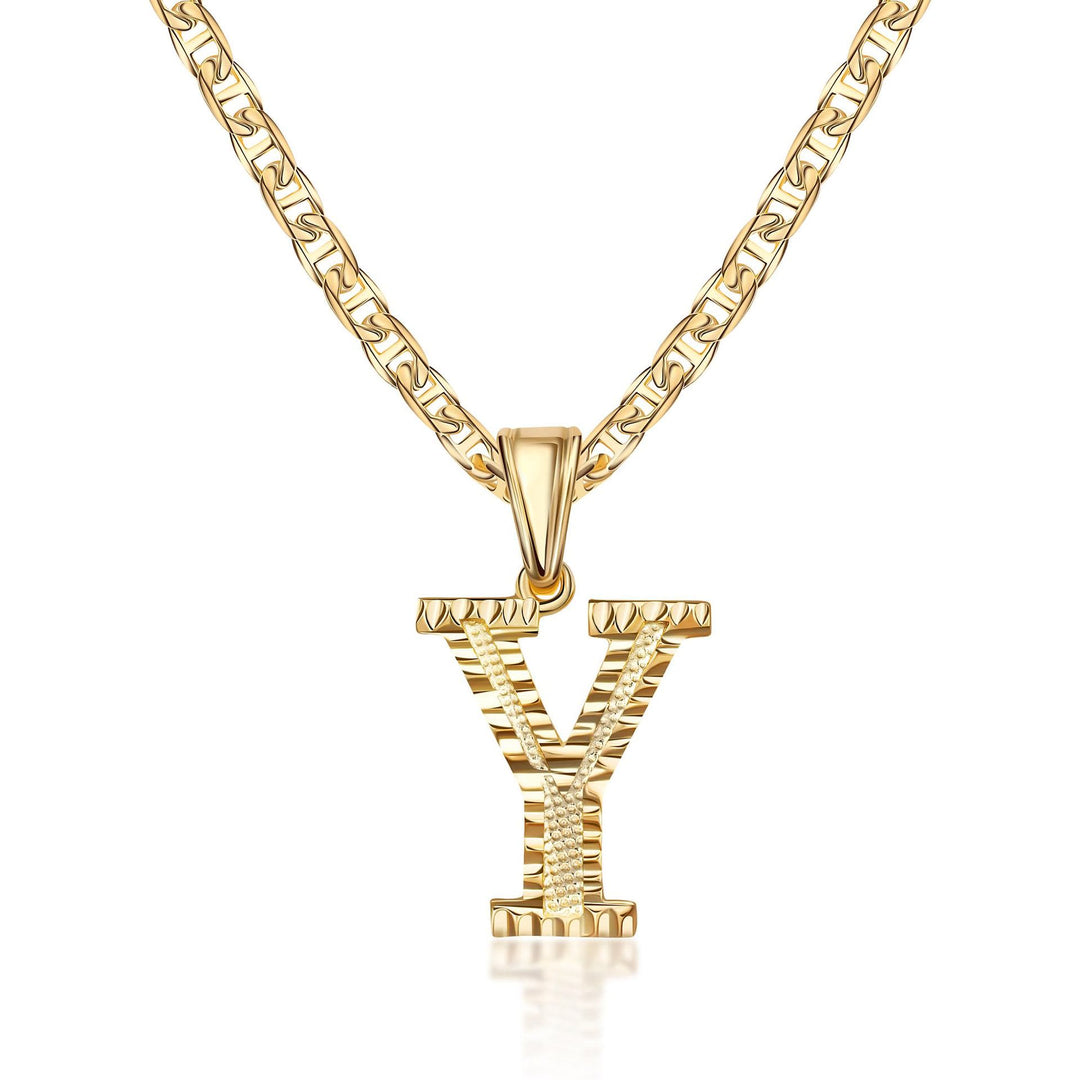 Collier pendentif lettre dorée simple et noble - Oui - image 25