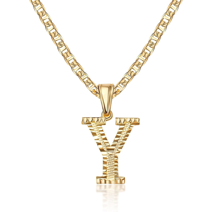 Collier pendentif lettre dorée simple et noble - Oui - image 25