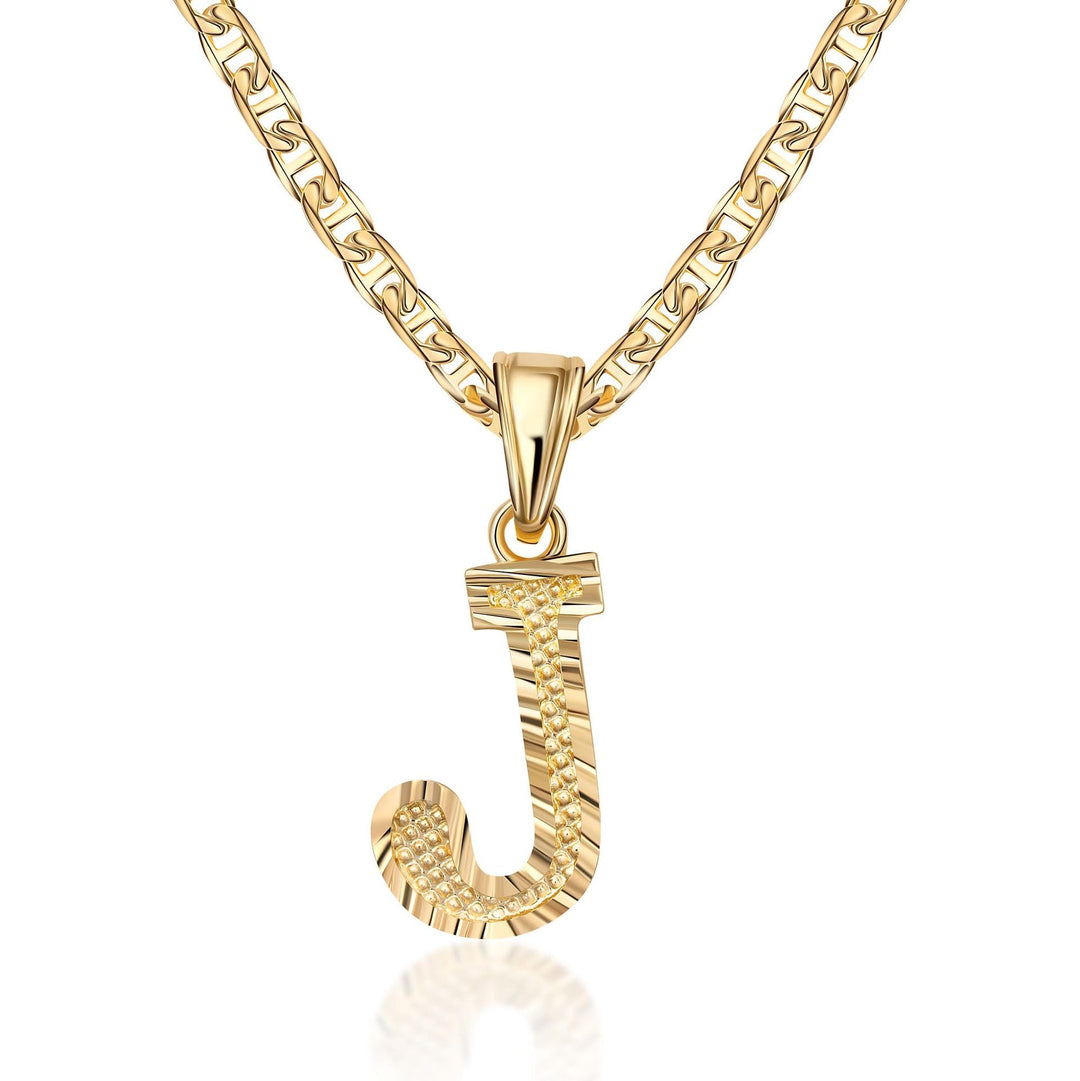 Collier pendentif lettre dorée simple et noble - J - image 11