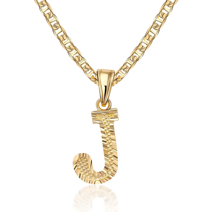 Collier pendentif lettre dorée simple et noble - J - image 11