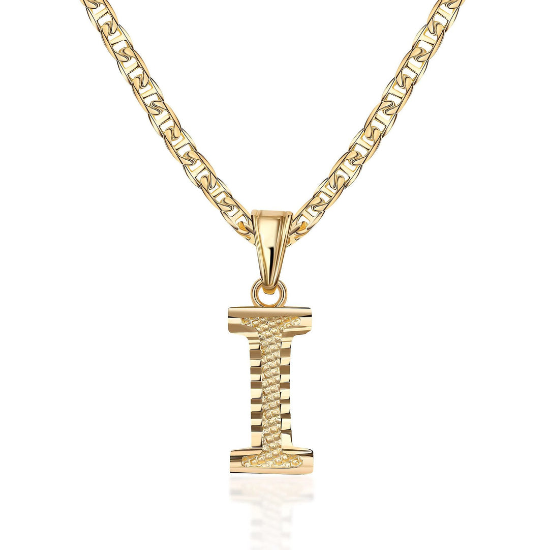 Collier pendentif lettre dorée simple et noble - je - image 10