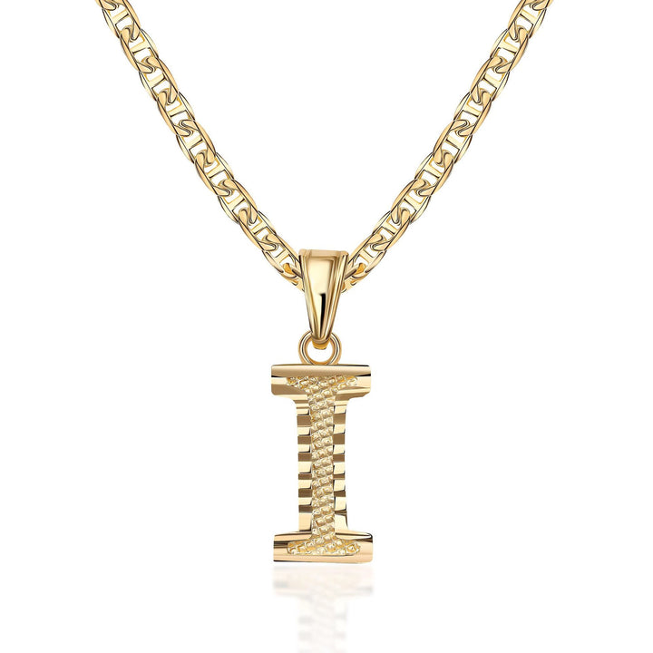 Collier pendentif lettre dorée simple et noble - je - image 10