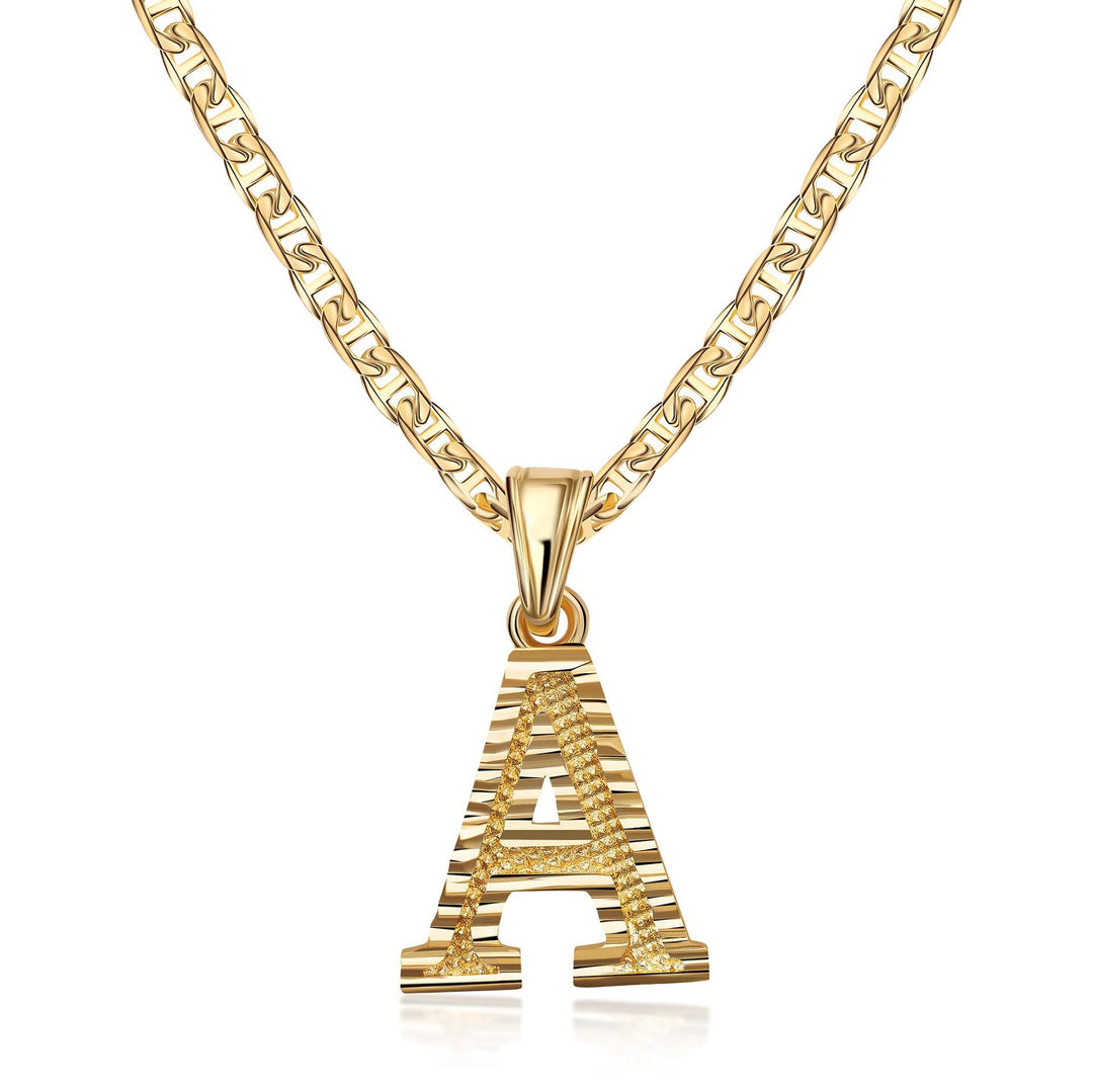 Collier pendentif lettre dorée simple et noble - UN - image 2