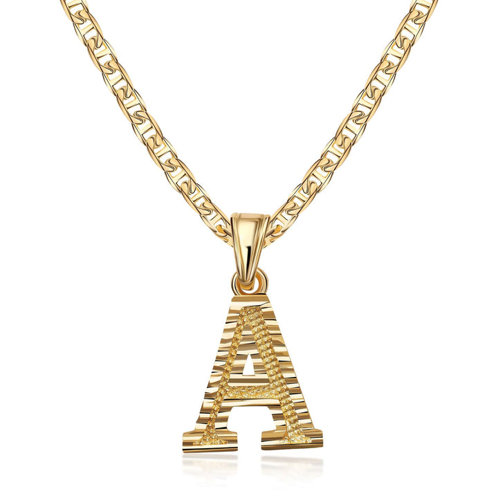 Collier pendentif lettre dorée simple et noble - UN - image 2