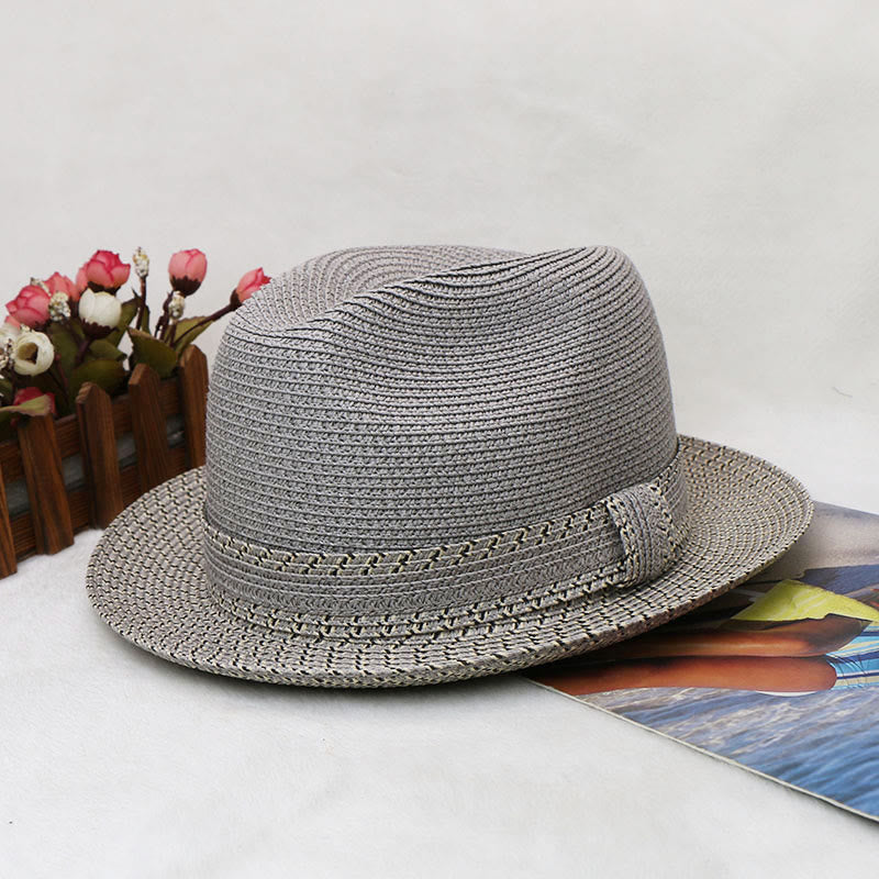Chapeau de cowboy tissé pour homme avec motif à blocs de couleurs - image 9