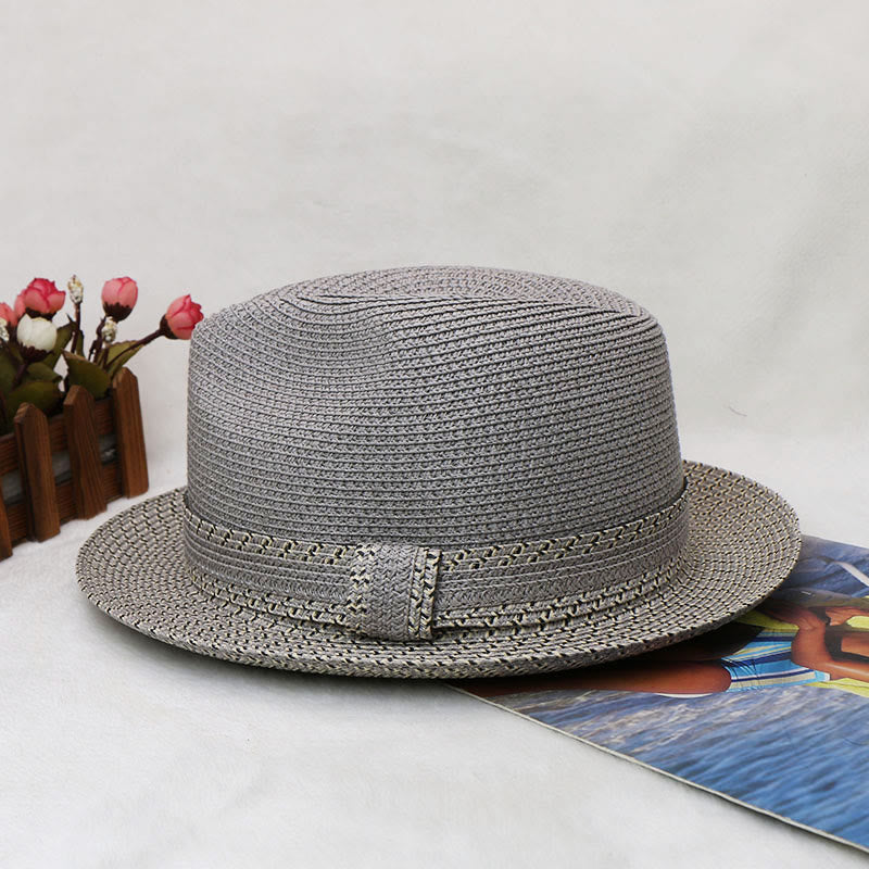 Chapeau de cowboy tissé pour homme avec motif à blocs de couleurs - image 10