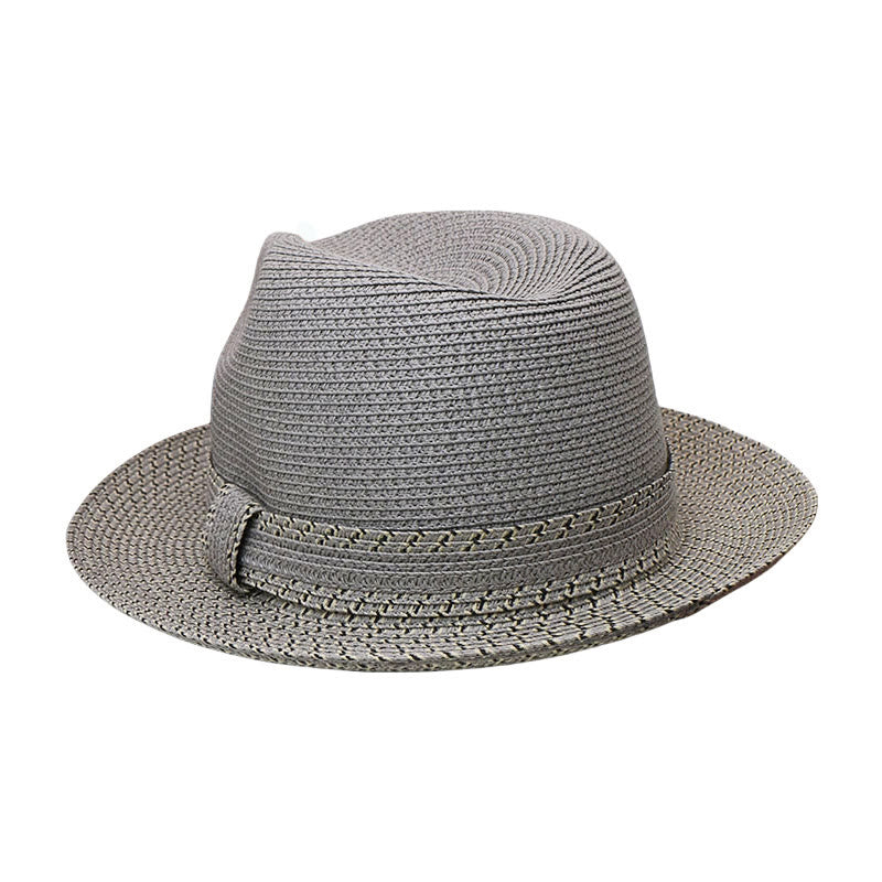 Chapeau de cowboy tissé pour homme avec motif à blocs de couleurs - Gris - Réglable (21 5/8"-22 7/8") - image 8