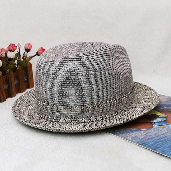 Chapeau de cowboy tissé pour homme avec motif à blocs de couleurs - image 11