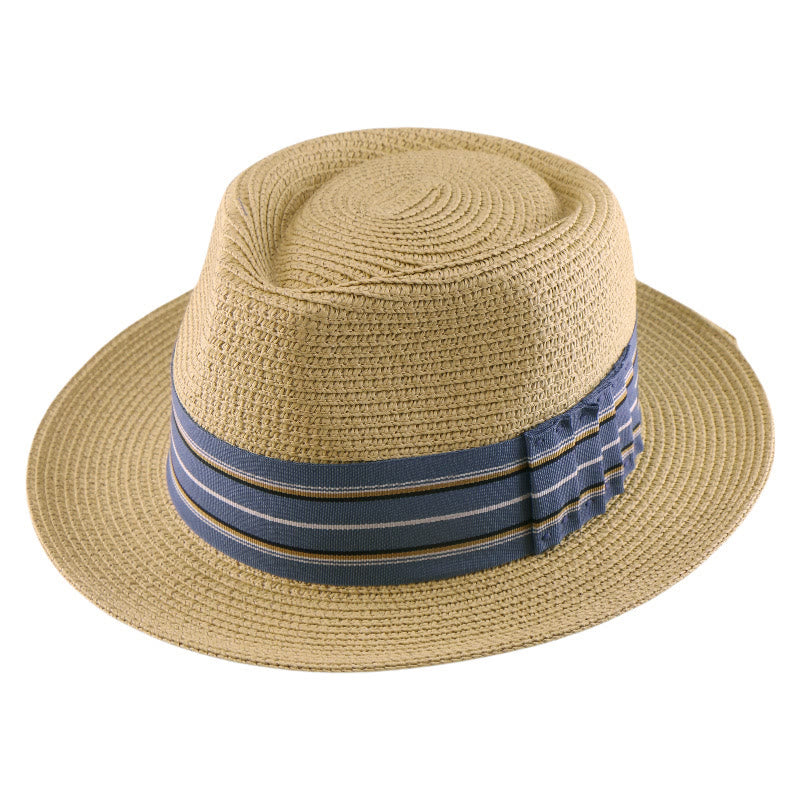 Chapeau de cowboy tissé pour homme avec nœud à rayures colorées - image 7