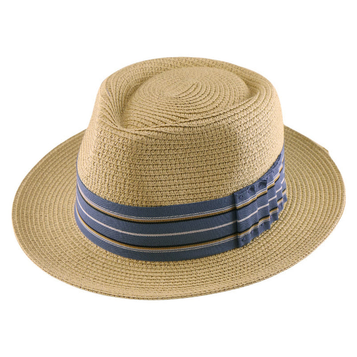 Chapeau de cowboy tissé pour homme avec nœud à rayures colorées - image 7