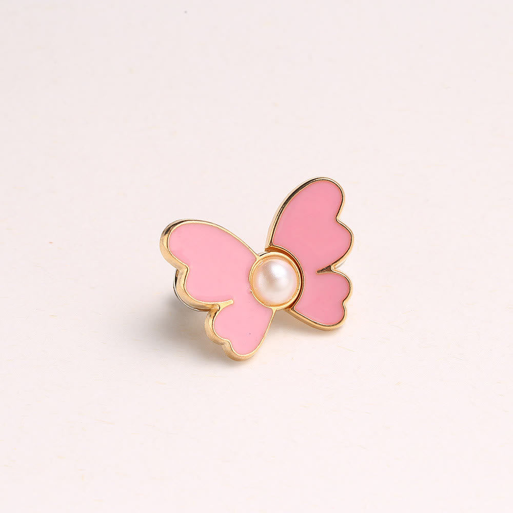 Pince de ceinture pour pantalon sans clous, perle et papillon, pour femme - Papillon de perles - Rose - image 7