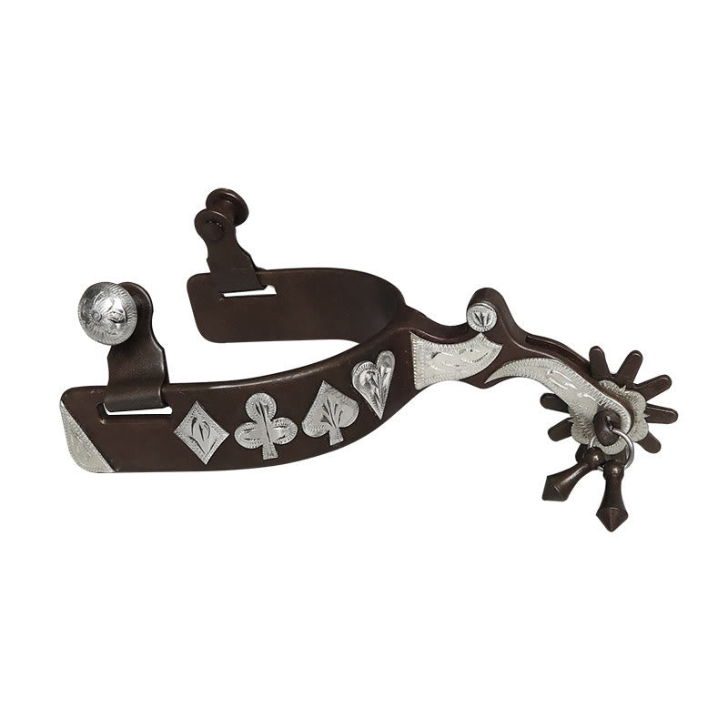 Éperons de cow-boy carrés sculptés en forme de cœur pour Halloween avec pendentif - image 0