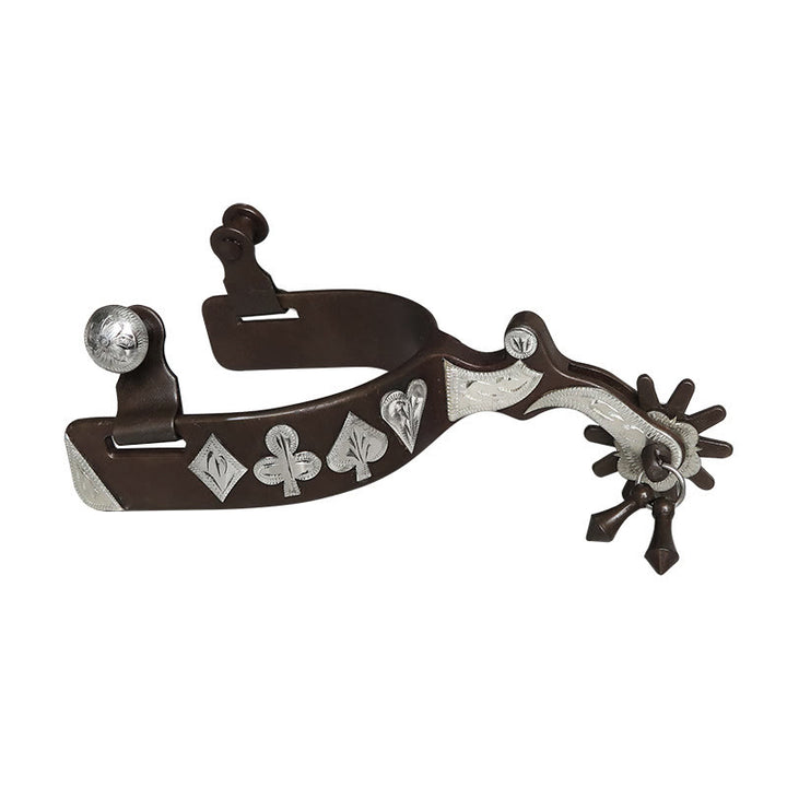 Éperons de cow-boy carrés sculptés en forme de cœur pour Halloween avec pendentif - image 0