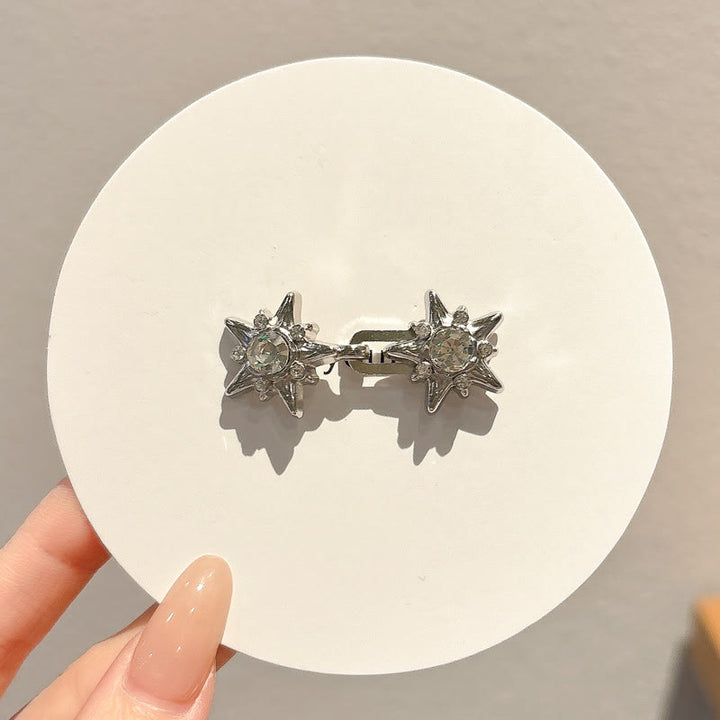 Clip de ceinture ajustable à la taille avec pentagramme argenté et diamants - image 2