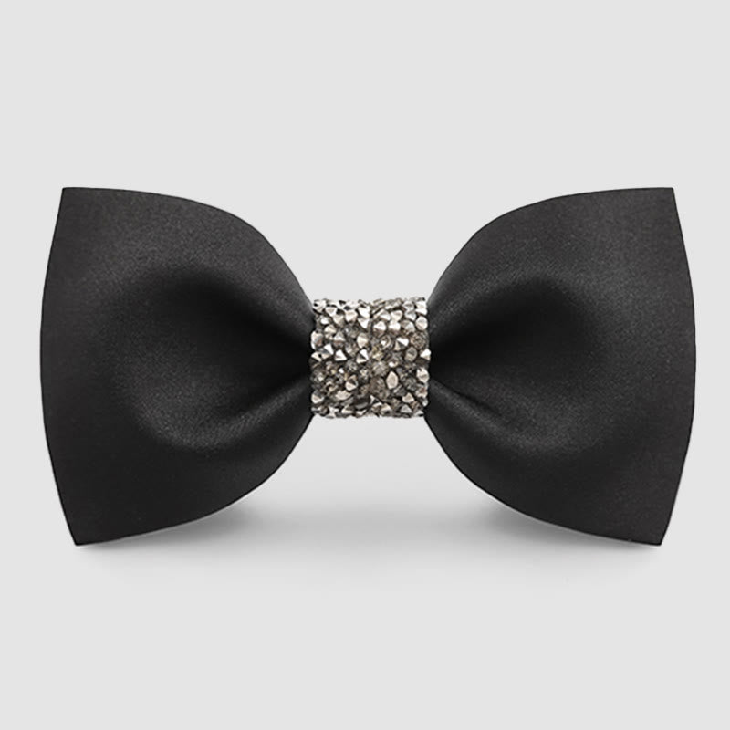 Nœud papillon central à paillettes pour homme - Noir - image 4