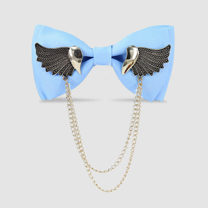 Nœud papillon à chaîne Golden Wing pour homme - Bleu ciel - image 10