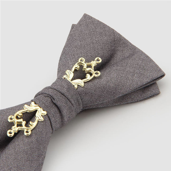Nœud papillon de mariage à fleurs métallisées pour homme - image 2