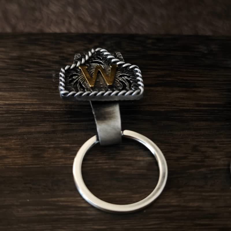 Porte-clés rétro en métal style cowboy western - image 2