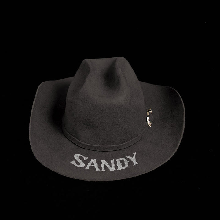 Chapeau de cowboy de couleur unie avec texte personnalisable et ceinture - image 11