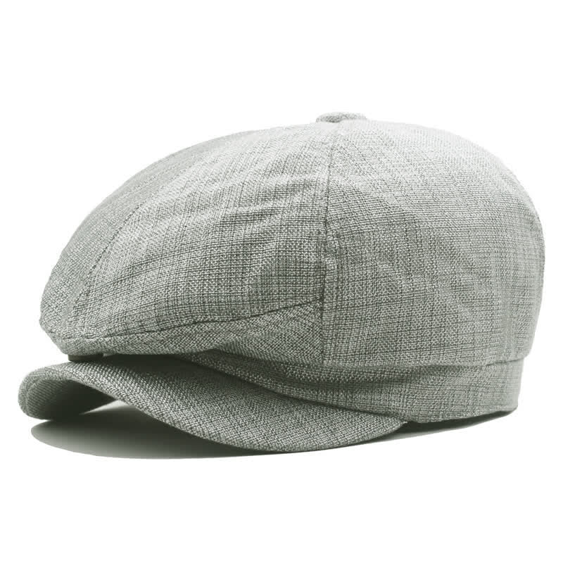 Chapeau béret octogonal de couleur unie Newsboy Youth Painter - Gris - L (23 1/4"-23 5/8") - image 1