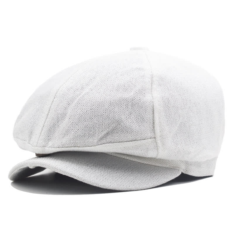 Chapeau béret octogonal de couleur unie Newsboy Youth Painter - Blanc - L (23 1/4"-23 5/8") - image 2