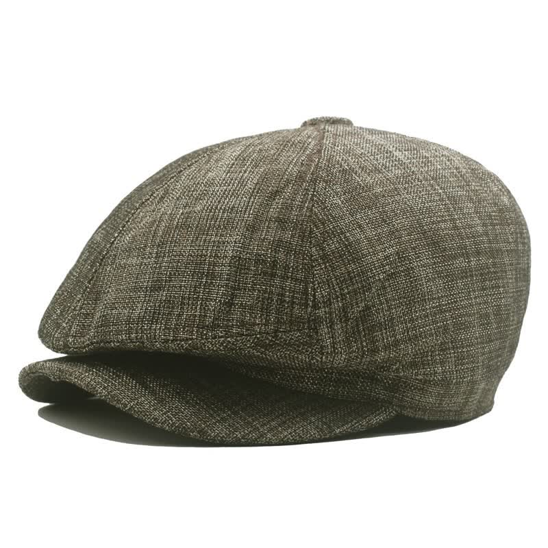 Chapeau béret octogonal de couleur unie Newsboy Youth Painter - Café - L (23 1/4"-23 5/8") - image 0