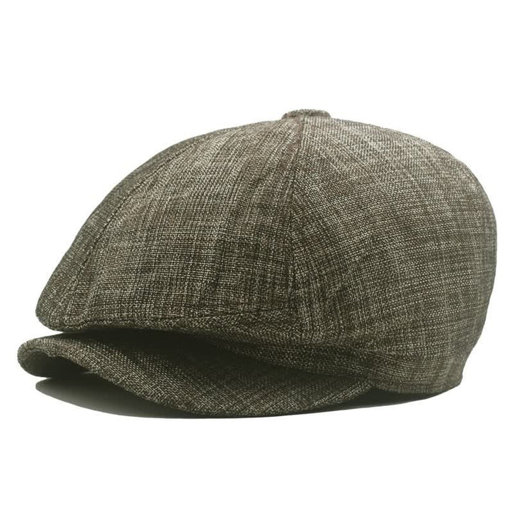Chapeau béret octogonal de couleur unie Newsboy Youth Painter - Café - L (23 1/4"-23 5/8") - image 0