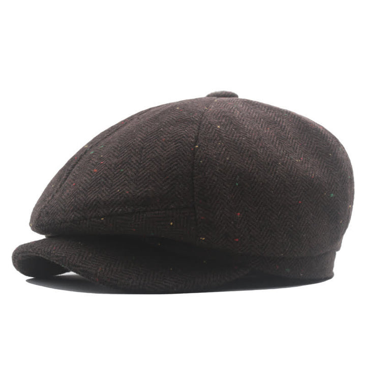 Béret octogonal classique à chevrons d'âge moyen - Points marron et colorés - L (23 1/4"-23 5/8") - image 3