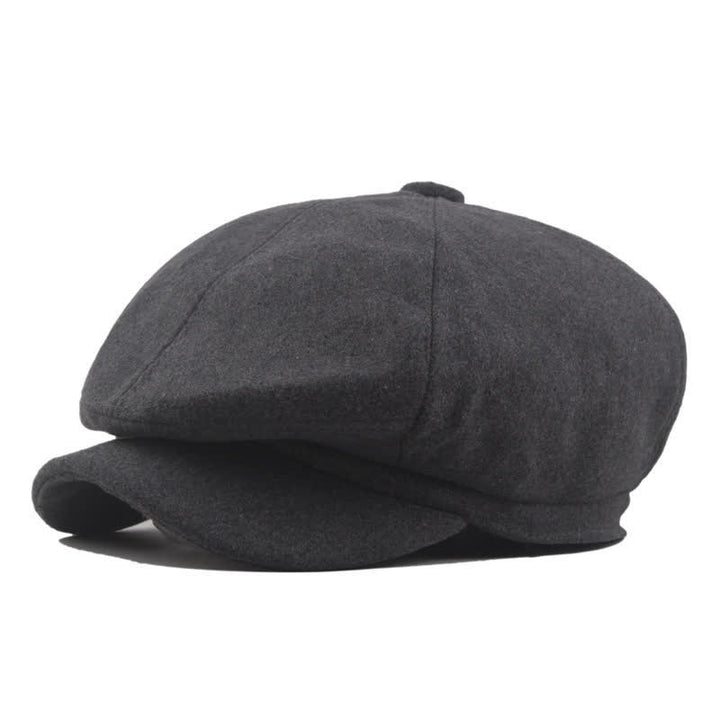 Béret octogonal classique vintage intemporel pour chauffeur de taxi - Gris foncé - L (23 1/4"-23 5/8") - image 0