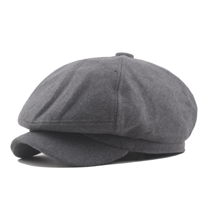 Béret octogonal classique vintage intemporel pour chauffeur de taxi - Gris - L (23 1/4"-23 5/8") - image 2