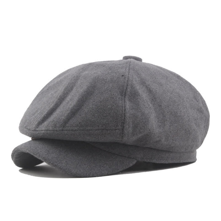 Béret octogonal classique vintage intemporel pour chauffeur de taxi - Gris - L (23 1/4"-23 5/8") - image 2